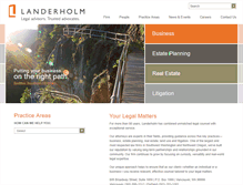 Tablet Screenshot of landerholm.com